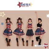 Honey Machine Apple Trap Denim One Piece Dress Lolita Clothes