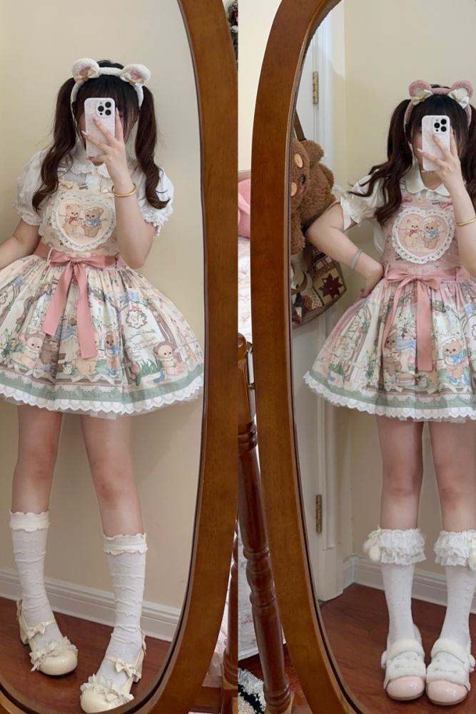(BFM) Sweet Printed Lolita Salopette Dress