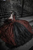 (BFM) Embroidery Butterfly Theme Super Puffy Wedding Dress Evening Gown