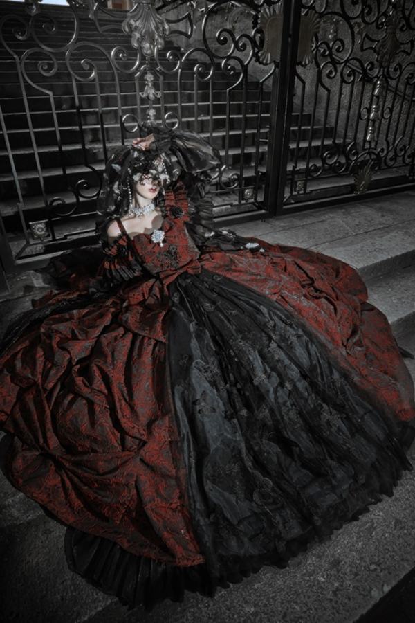 (BFM) Embroidery Butterfly Theme Super Puffy Wedding Dress Evening Gown