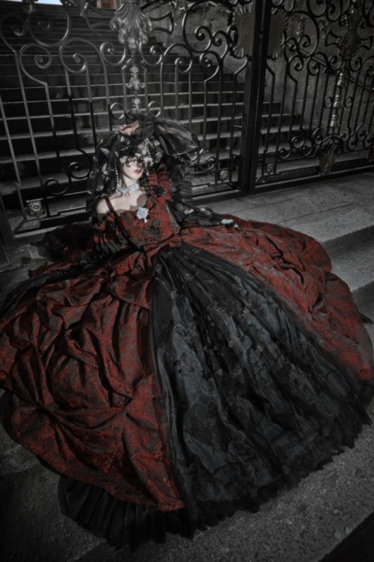 (BFM) Embroidery Butterfly Theme Super Puffy Wedding Dress Evening Gown