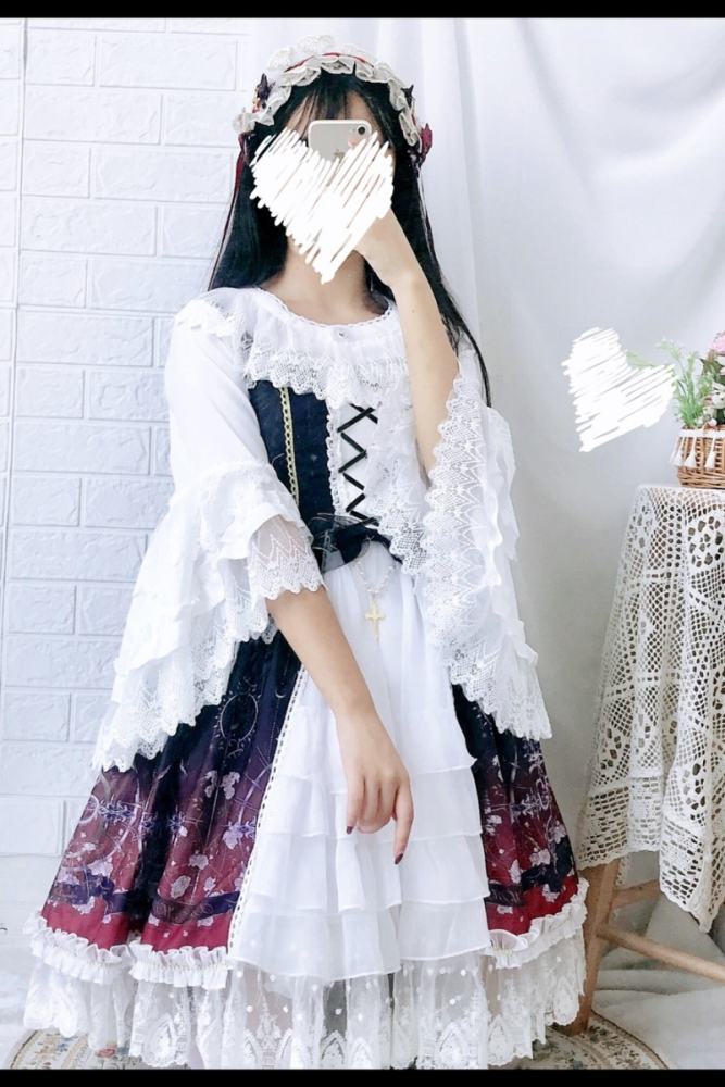 (BFM) Round Ruffles Collar Long Sleeves Blouse 3 Colors