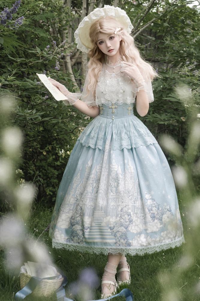 Snow Dream Classical Court Blue Lolita Dress