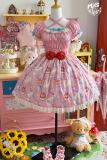 Ribbon Kitten Sweet Print Dress Lolita Clothing
