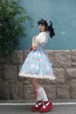 Ribbon Kitten Sweet Print Jumper Dress Lolita Clothes Custom-Tailor