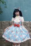 Ribbon Kitten Sweet Print Jumper Dress Lolita Clothes Custom-Tailor