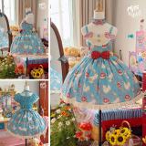 Ribbon Kitten Sweet Print Jumper Dress Lolita Clothes Custom-Tailor