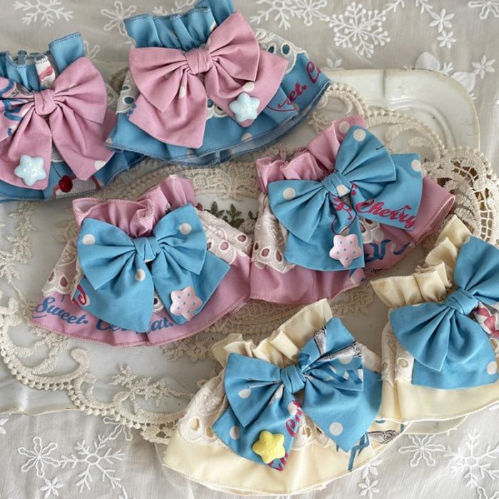 Ribbon Kitten Sweet Print Cake Hat Lolita Accessories