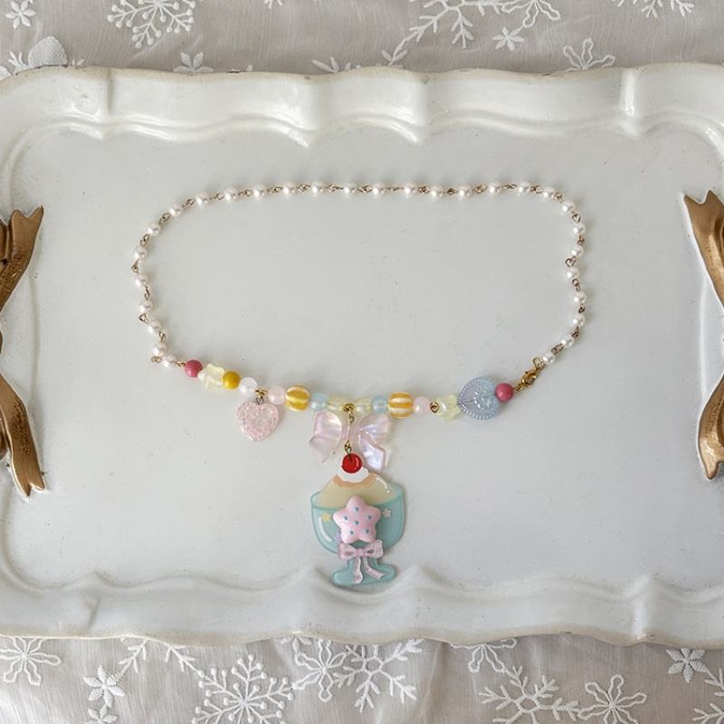 Ribbon Kitten Sweet Print Cake Hat Lolita Accessories