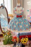 Ribbon Kitten Sweet Print Jumper Dress Lolita Clothes Custom-Tailor