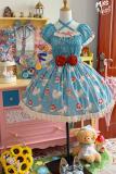 Ribbon Kitten Sweet Print Dress Lolita Clothing