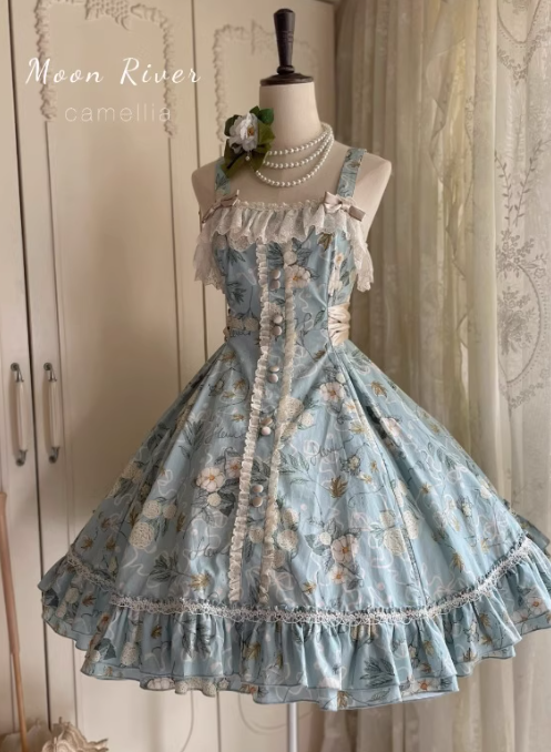 Moon River Camellia Classic Lolita Jumper Dress and Blouse