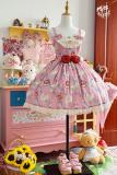 Ribbon Kitten Sweet Print Jumper Dress Lolita Clothes Custom-Tailor