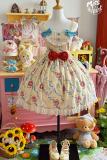 Ribbon Kitten Sweet Print Jumper Dress Lolita Clothes Custom-Tailor