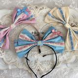 Ribbon Kitten Sweet Print Cake Hat Lolita Accessories