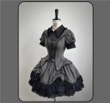 Susin Striped Cross Gothic Set Lolita Dress Clothes
