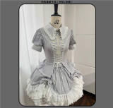 Susin Striped Cross Gothic Set Lolita Dress Clothes