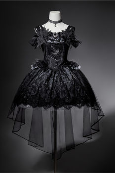 Black Dream of Swan Lolita Jumper Dress