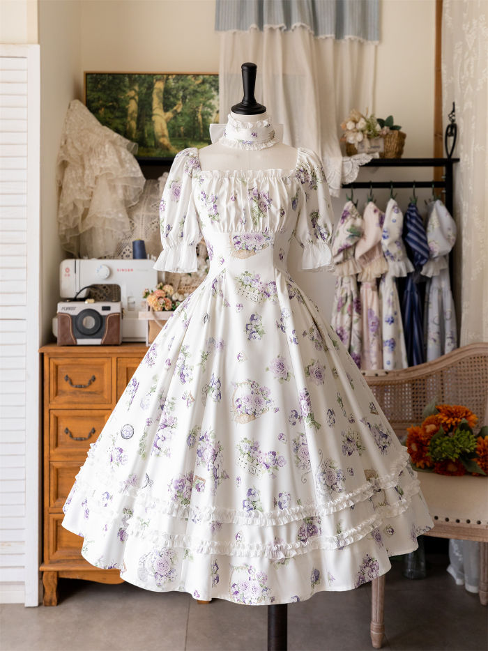 Forest Wardrobe Forest Basket Classic Lolita Dress