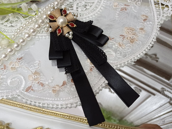 Miss Point Rose Humanoid~ Lolita Brooch -Ready Made