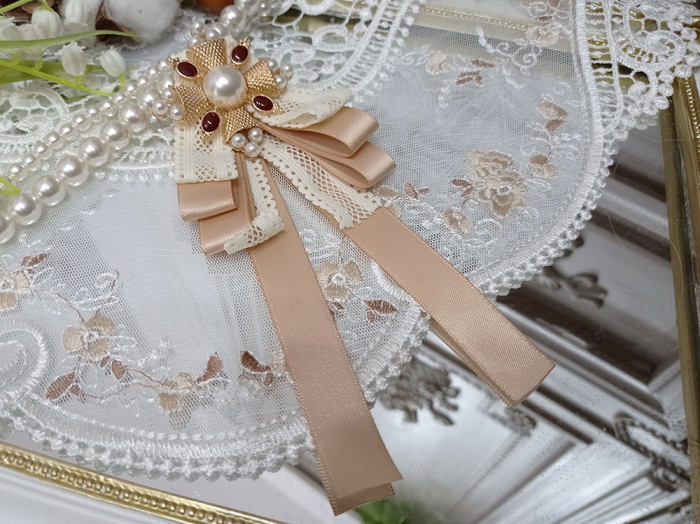 Miss Point Rose Humanoid~ Lolita Brooch -Ready Made