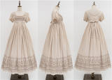 Miss Point the Sunset Floating Embroidery Empire High Waist Dress
