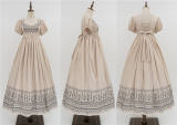 Miss Point the Sunset Floating Embroidery Empire High Waist Dress