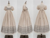 Miss Point the Sunset Floating Embroidery Empire High Waist Dress
