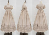 Miss Point the Sunset Floating Embroidery Empire High Waist Dress