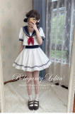 Beleganty Fashion Lolita Sea and Wind Navy Lolita Skirt and Top