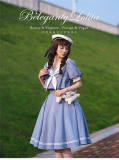 Beleganty Fashion Lolita Sea and Wind Navy Lolita Skirt and Top