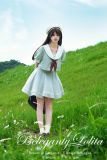 Beleganty Fashion Lolita Sea and Wind Navy Lolita Skirt and Top
