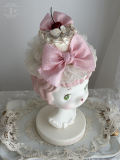 Ribbon Kitten Sweet Print Cake Hat Lolita Accessories