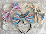 Ribbon Kitten Sweet Print Cake Hat Lolita Accessories