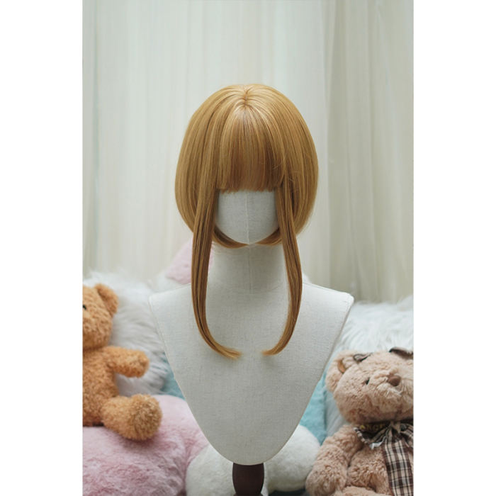 Yuchashui Retro Sweetheart Bobo Cut Lolita Wig and Curls Double Ponytails