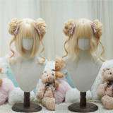 Sweetheart Bobo Cut Lolita Wig and Double Bun Hairstyle