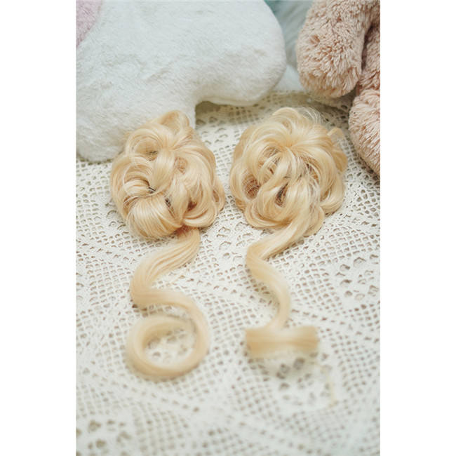 Yuchashui Sweetheart Bobo Cut Lolita Wig and Double Bun Hairstyle
