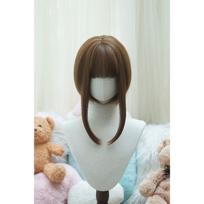 Yuchashui Retro Sweetheart Bobo Cut Lolita Wig and Curls Double Ponytails