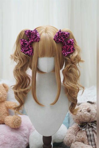 Retro Sweetheart Bobo Cut Lolita Wig and Curls Double Ponytails