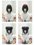 Sweetheart Bobo Cut Lolita Wig and Double Bun Hairstyle