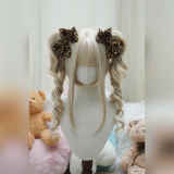 Retro Sweetheart Bobo Cut Lolita Wig and Curls Double Ponytails