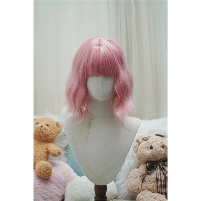 Yuchashui Sweetheart Bobo Cut Lolita Wig and Double Bun Hairstyle