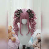 Retro Sweetheart Bobo Cut Lolita Wig and Curls Double Ponytails