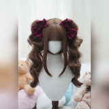 Retro Sweetheart Bobo Cut Lolita Wig and Curls Double Ponytails