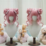Sweetheart Bobo Cut Lolita Wig and Double Bun Hairstyle