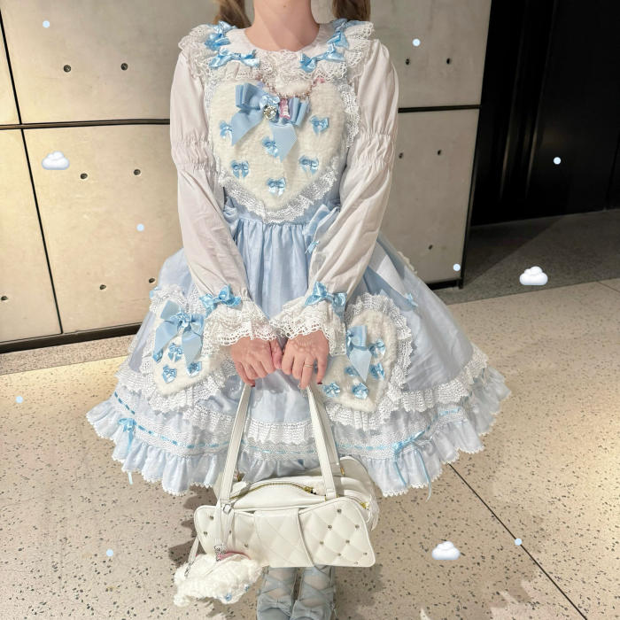 Retro Bow Lace Long and Short Sleeve Blouse