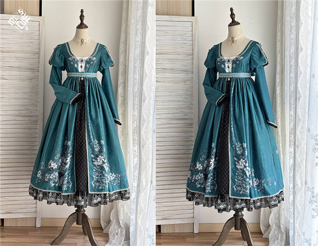 Miss Point Sunset Retro Style Regency Era Dress