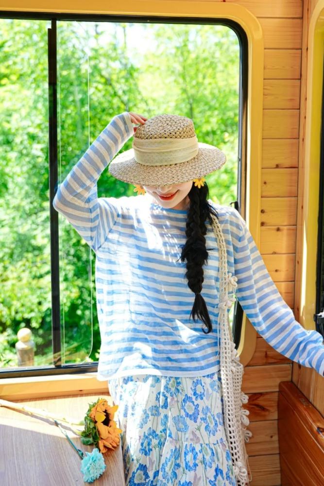 Bring Dreams Travel Poppy Flowers Skirt Mori Kei Clothing