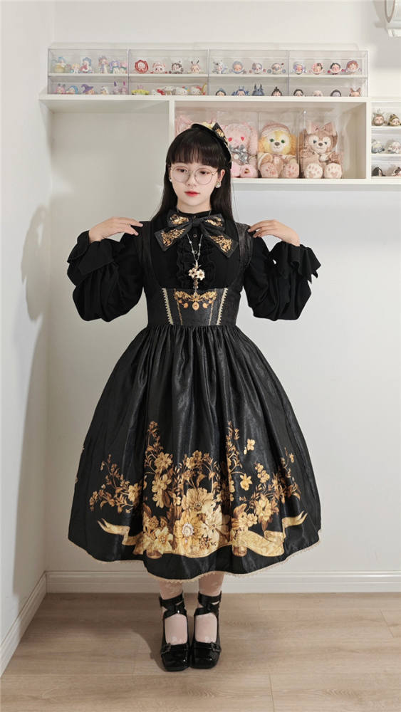 Miss Point Sunset Retro Style Corset Lolita Dress and Blouse
