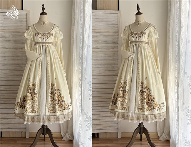 Miss Point Sunset Retro Style Regency Era Dress